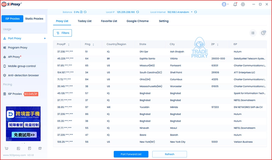 software 922 proxy