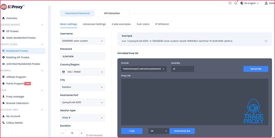 dashboard website 922 proxy traffic